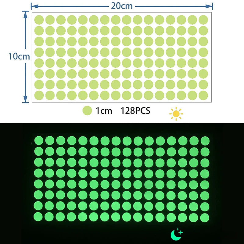 Luminous Dots Wall Stickers Fluorescent Home Children's Room Wall DIY Self-adhesive Decorative Glow In The Dark Stickers