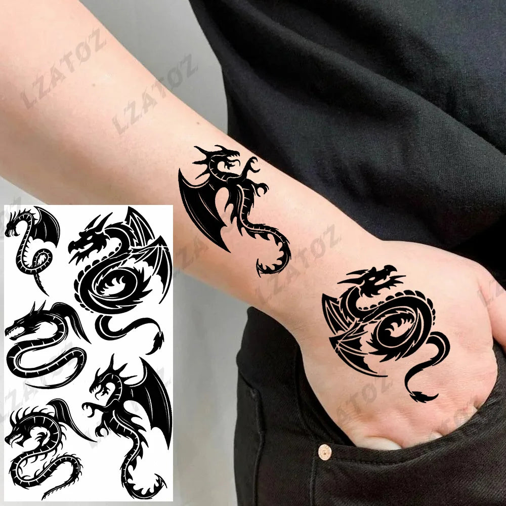 Realistic Eye Flower Temporary Tattoos For Woman Adults Rose Butterfly Tiny Fake Tattoo Sticker 3D Finger Waterproof Tatoos
