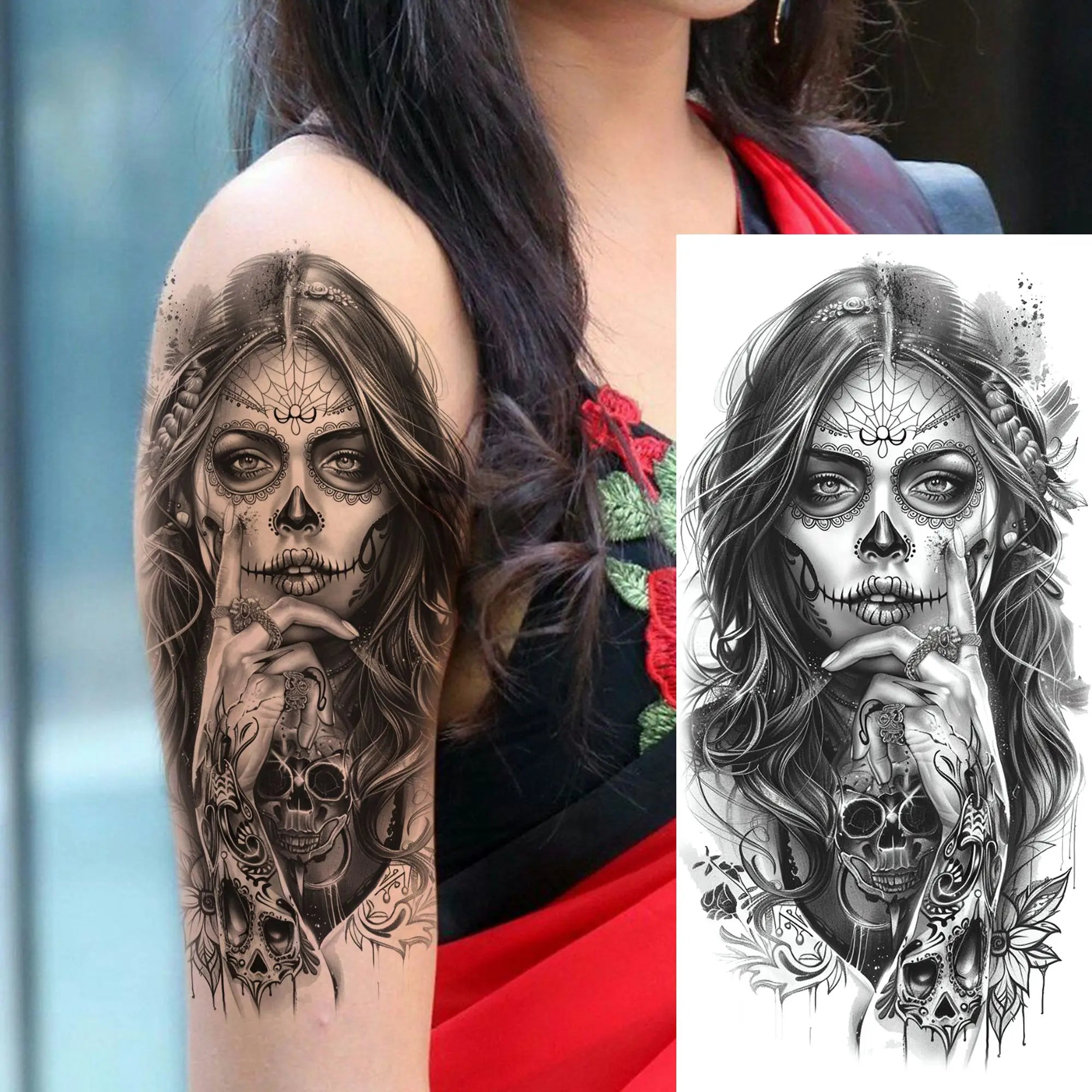 1 Sheet Trendy Cool Robber Gangster Temporary Tattoos For Adults Bad Guy Rebel Tatoos Waterproof Realistic  Fake Tattoo Stickers