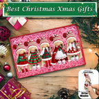 12Pcs Classic Long-haired Christmas Doll Design High-quality 2D Flat Wooden Pendant Christmas Doll Decoration for Christmas