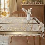 1pc Marble Theme Tablecloth, Rectangular Tablecloth, Marble Stripes Pattern Design, Spring&Summer Decor, Easter Decor, Party Tab