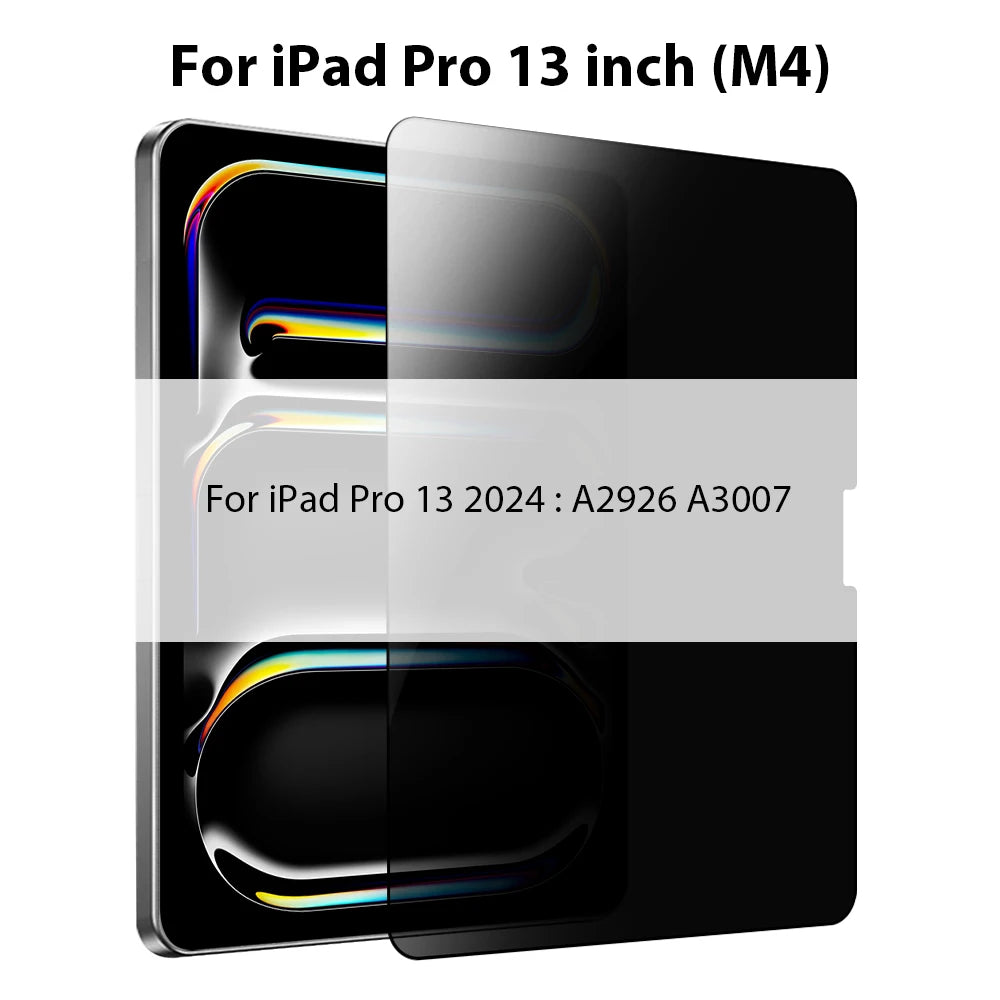 Privacy Glass For iPad A16 Pro 13 M4 12.9 11 2025 M5 10th 10 Generation Screen Protector Air 5 4 7th 8th 9th 10.2 Mini 6 7 Film