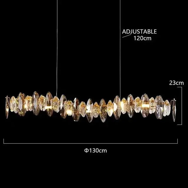 Modern Luxury Crystal Chandeliers Lighting Indoor Lustre E14 LED Pendant Lamp for Living Room Art Decor Hanging Light