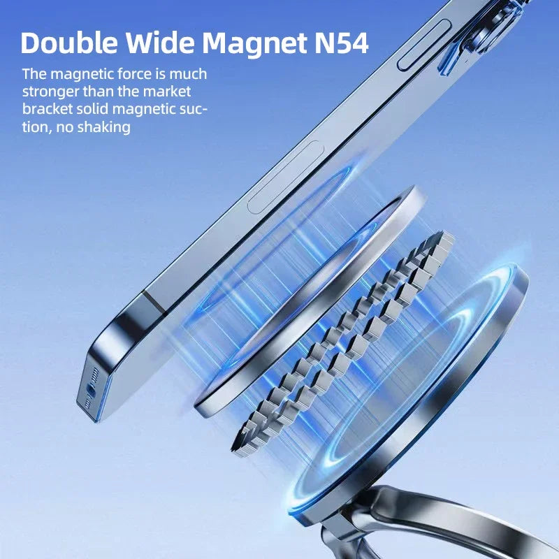 Magnetic Phone Holder 360 Rotatable Foldable Adjustable Vacuum Magnetic Car Mount Hands-Free Suction Cup Phone Holder Universal