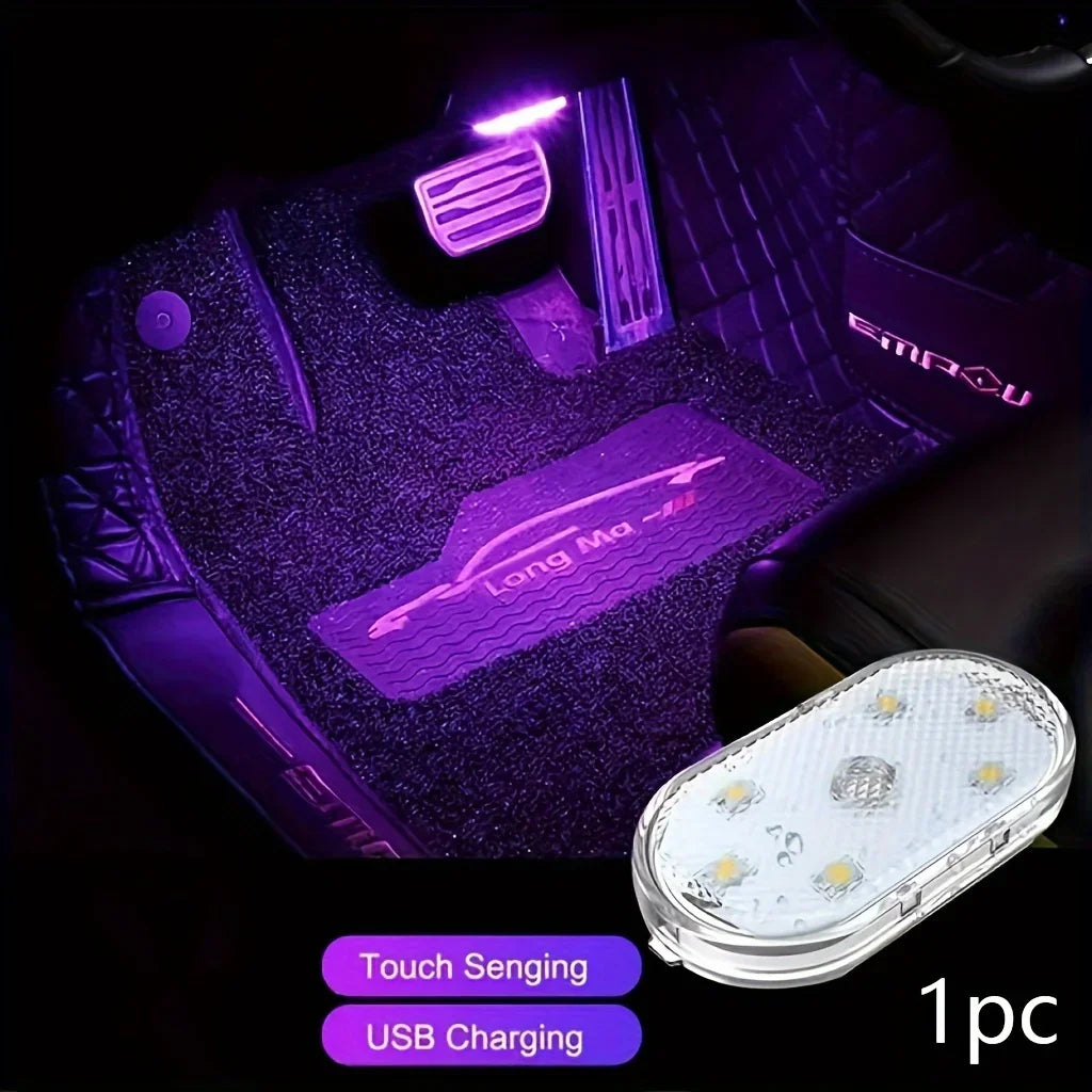Wireless Led Lights for Car Interior, Car Led Lights Interior, USB Rechargeable Automotive Neon Accent Light