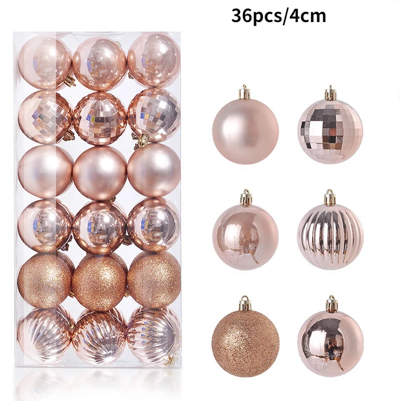 24/36 Pcs Christmas Balls New Year Party Decoration Xmas Tree Ornaments Christmas Hanging Ornament Home Decor Gifts Navidad 2025