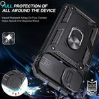 Case For iPhone 17 16 16e 15 14 13 12 11 Pro Max Plus Mini XS XR 8 Plus 8 7 SE Heavy Duty with Camera 360 Degree Kickstand Cover