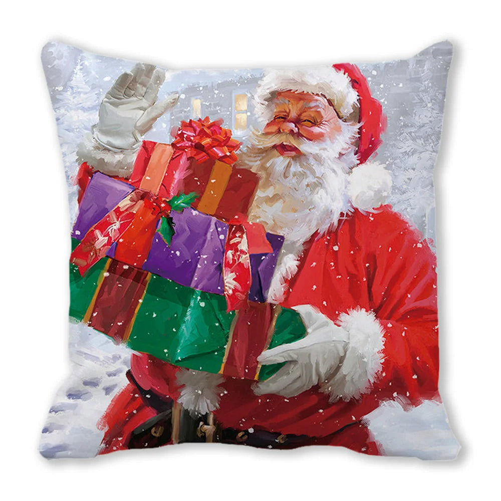 45CM Merry Christmas Cushion Cover Pillowcase 2023 Christmas Decorations for Home Ornament Happy New Year Christmas Decor 2022