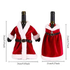 New Creative Christmas Wine Bottle Fashion Velvet Dress Wine Bottle Covers Sleeve Santa Snowman Xmas New Year Dinner Table Decor