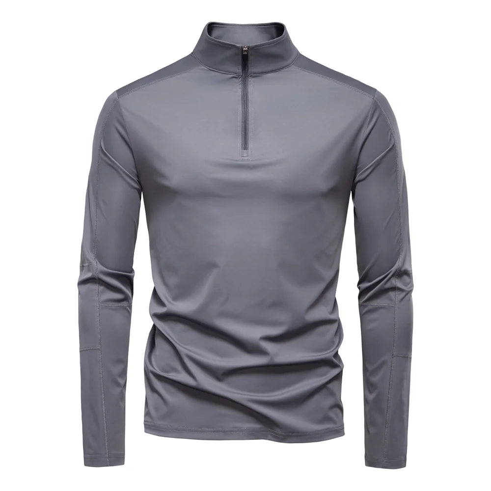 AIOPESON 2025 Men's Spring Lightweight Breathable UV Protection Sun Shirt for Outdoor Activities Male T Shirt