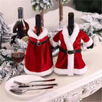 New Creative Christmas Wine Bottle Fashion Velvet Dress Wine Bottle Covers Sleeve Santa Snowman Xmas New Year Dinner Table Decor