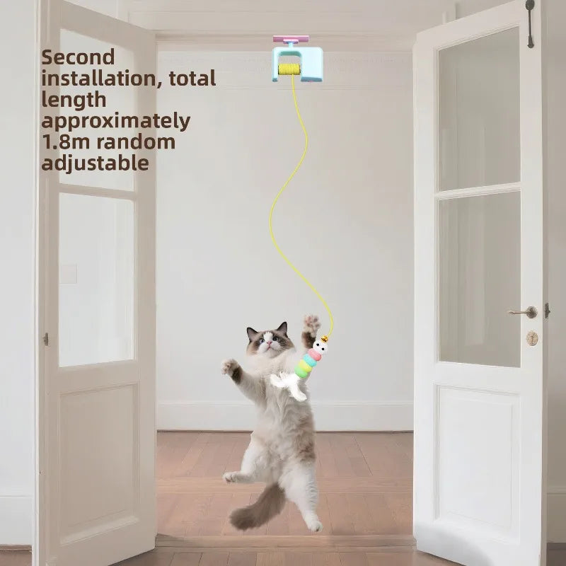 Interactive Cat Toys Caterpillar Flying Bird Design Hanging Self Play Teaser Indoor Cats Kitten Playing Chasing Exercise Cat