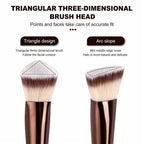 4/5Pcs Professional Facial Makeup Tools Set,With Facial Double-Ended Makeup Brush Set,Bevel&Taper Foundation Brush Contour Brush