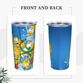 Simpsons Cartoon Tumbler Vacuum Insulated  Thermal Cup with Lid Straw Smoothie Tea Mugs Spill Proof
