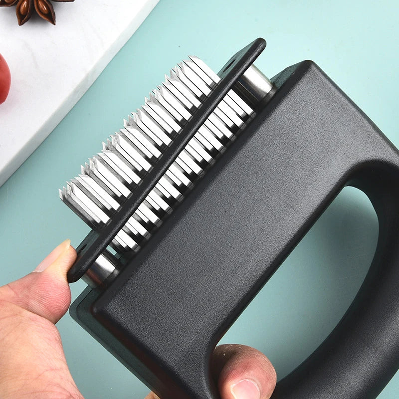 1PCS 48-pin Meat Tenderizer Stainless Steel Steak Tenderizer Kitchen Tools BBQ Beef Floss Needles Meat Stick Meat Patty Maker