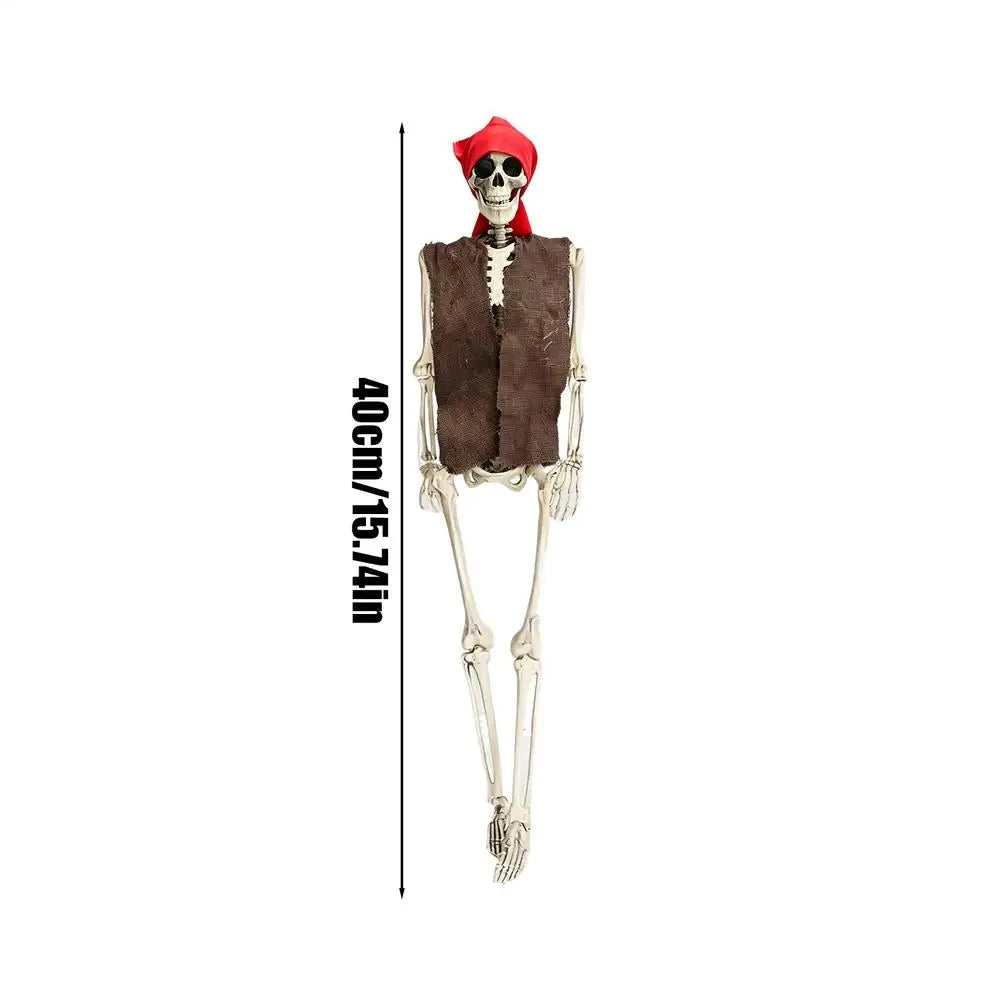 Halloween Realistic Body Bones Life Size Human Skeleton With Posable Joints Simulation Skull Ornament Haunted House Horror Props