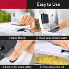 Vegetable Chopper - Food Chopper - Spiral Cutter - Vegetable Chopper with Container - Kitchen Gadgets Home Essential Accessories