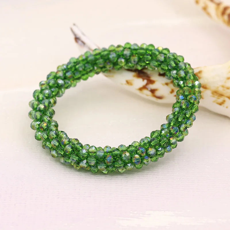 Bracelets for Women Multilayer Crystal Beads Strand Bracelet Boho Bracelet Jewelry Female Gift Wrist Accessories