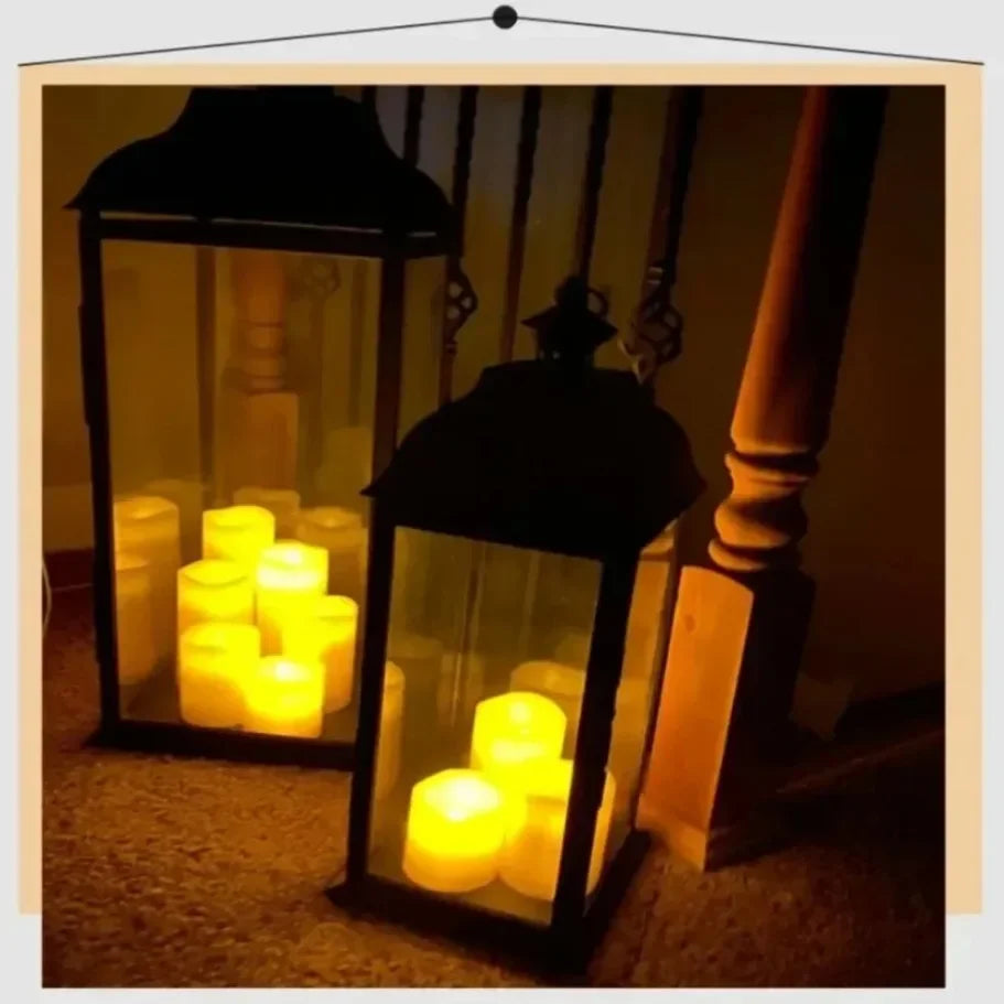 1-24Pcs Flameless LED Pillar Candle Lights Battery Operated Flicker Flame Candle Warm Light for Wedding Christmas Party Decor