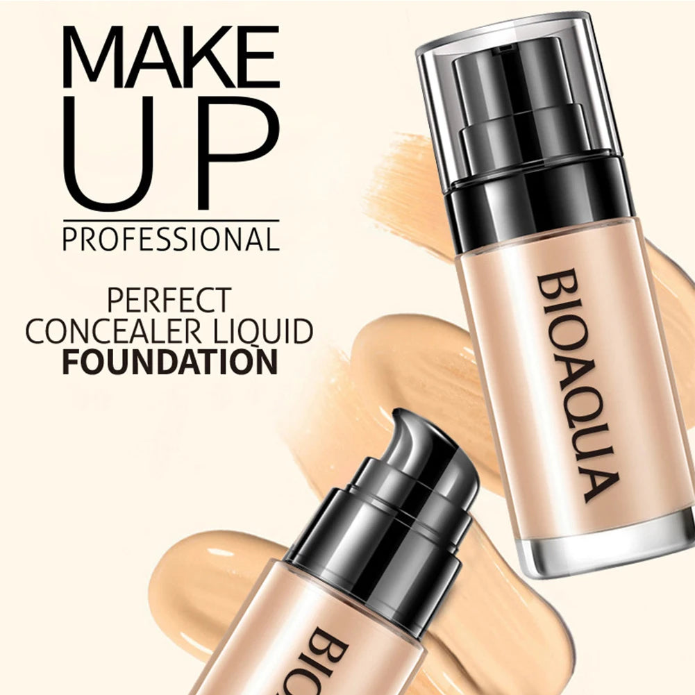 30ml Matte Liquid Foundation Waterproof Long Wear Full Cover Acne Spot Natural Face Base Makeup Matte Concealer Cosmetic 3 Color