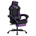 Gaming Chair with Footrest, Gaming Chairs PVC Leather Ergonomic Office Gamer Chair Headrest Lumbar Support Racing Style