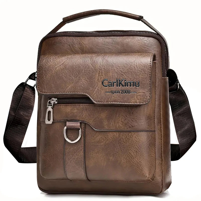 Men's bags can be worn over one shoulder with a cross-body strap. Made of PU material, they are suitable for business outings.