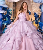 Light Purple Flower Girl Dresses for Wedding Ball Gown Pleats Ruffles Baby Litter Girl's Birthday Party Ball Gowns Customized
