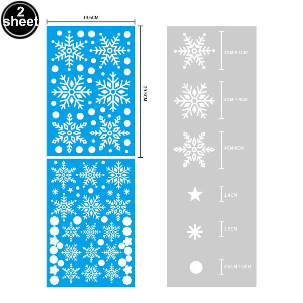 Christmas Window Cling Stickers Santa Claus Reindeer Snowflake Gift Box Window Decals for Xmas Home Shop Glass Door Window Decor