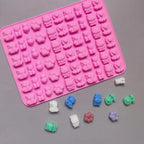 5Pcs Candy Silicone Moulds with 2 Dropper Set Candy Gummy Molds Jelly Trays Mold Set Reusable Candy Baking Mold Kitchen Tools