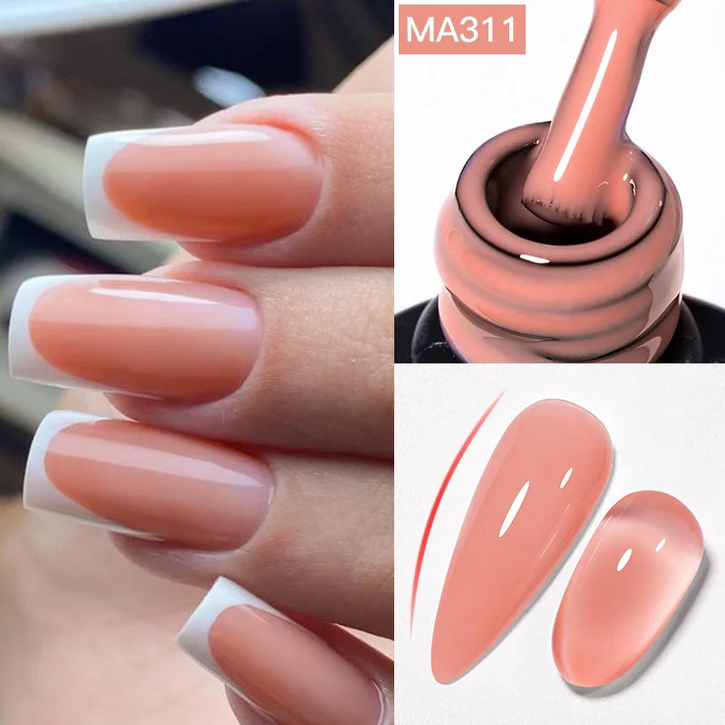 7ml Nude Rubber Base Gel, 68 Colors, DIY Nail Art Supplies Gel for Nails Design, UV LED Soak Off, Easy to Apply, Long Lasting