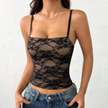 Y2k Strapless Corset Tops Summer Black Off Shoulder Tank Lace Camisole Women Sleeveless Tube Top Sexy Skinny Fit Bustier Clothes