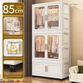 Foldable Plastic Kids Wardrobe Closet Portable Clothes Storage Cabinet Baby Nursery Organizer Space Saving Easy Assembly