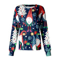 Christmas Womens Scrub Uniform Tops 2024 Long Sleeve Christmas Tree Printed Top Nurses Working T Shirts Blouse With Pockets