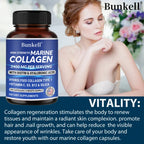 Collagen Capsules - with Biotin,Hyaluronic Acid,Support Joint Cartilage,Collagen Production and Calcium Absorption,Immune Health