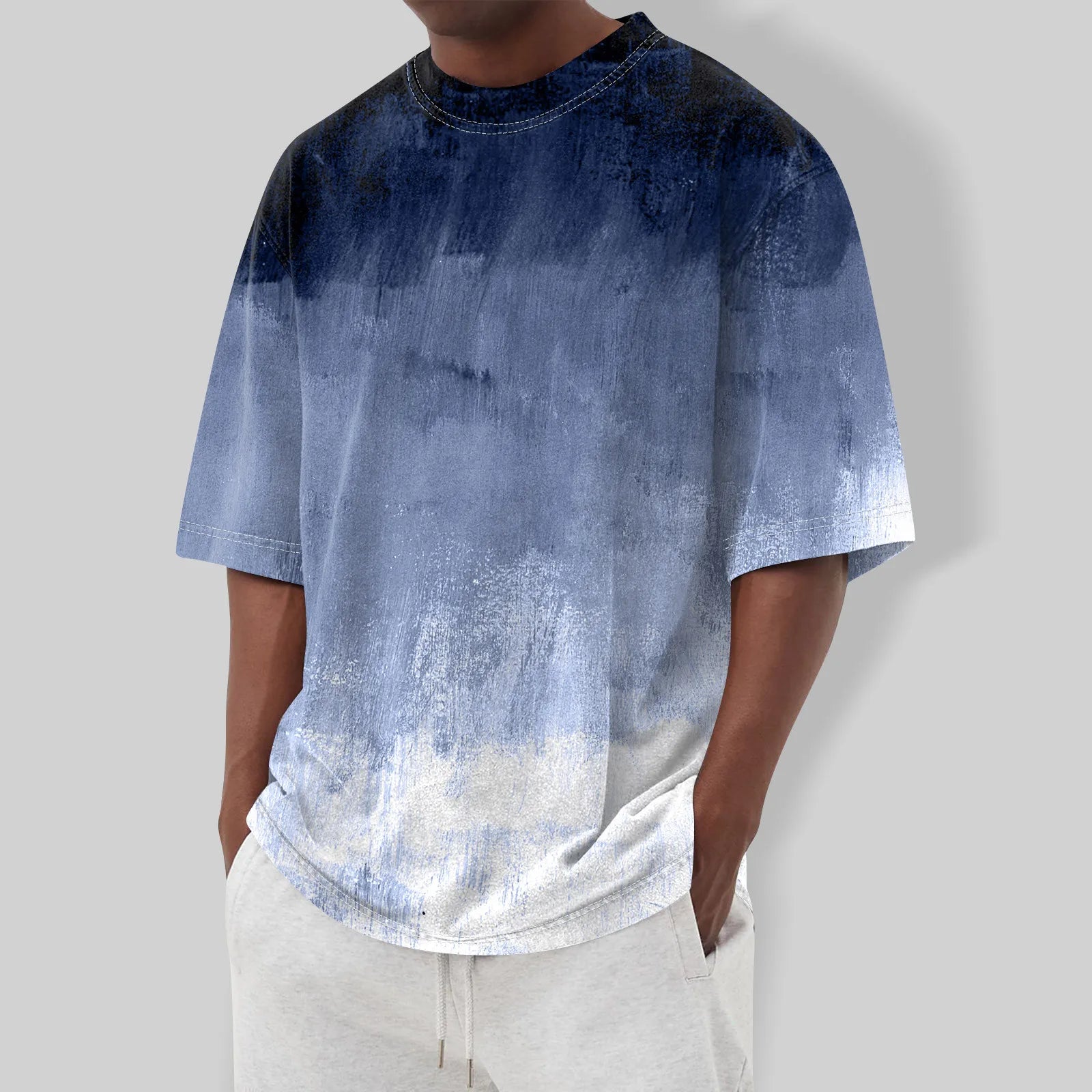 Men'S T-Shirt Summer Cool Short Sleeve 3d Camouflage Gradient Printing Casual Fashion Classic Design Breathable Loose Top