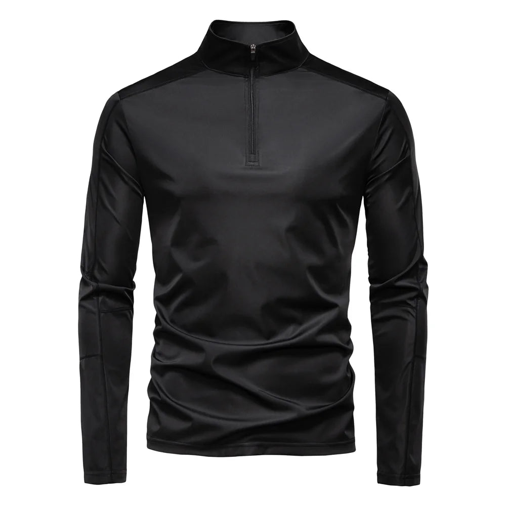 AIOPESON 2025 Men's Spring Lightweight Breathable UV Protection Sun Shirt for Outdoor Activities Male T Shirt