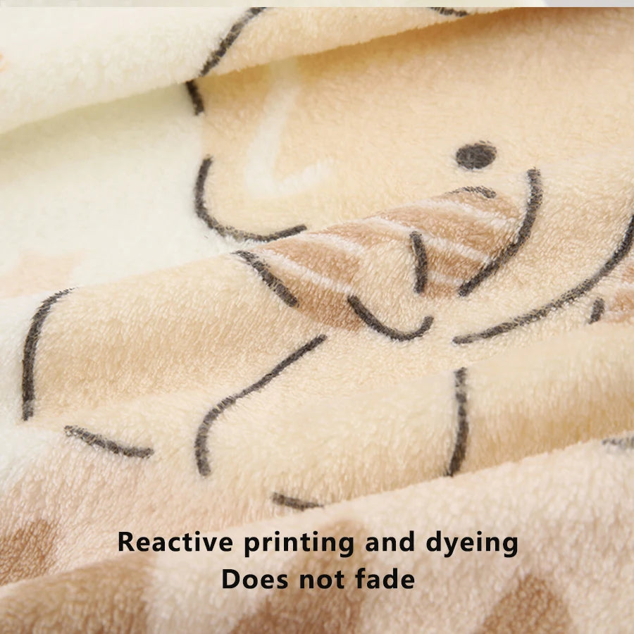 1Pc Baby Blanket, Cute Printed Pattern Baby Blanket, Superfine Fiber Soft and Absorbent, Suitable for Newborn Gifts