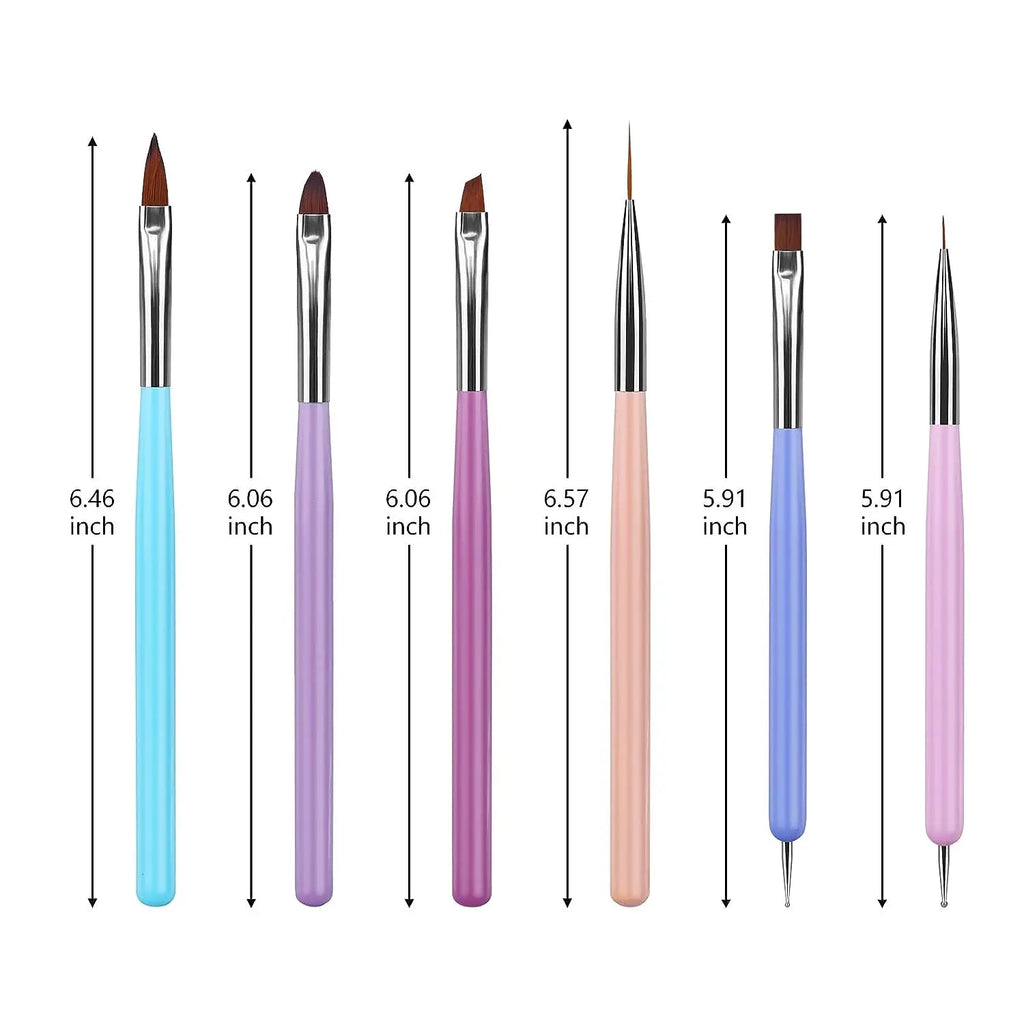 Nail Brushes Set Professional Nail Supplies For Acrylic UV Gel Drawing Dotting Manicure Nail Art Design Tools Makeup Accessorie