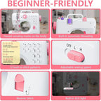 Electric Sewing Machine, Suitable for Beginners, Built-in 12 Stitches, Used for Manual Repair, Light and Fast Repair of Fabrics.