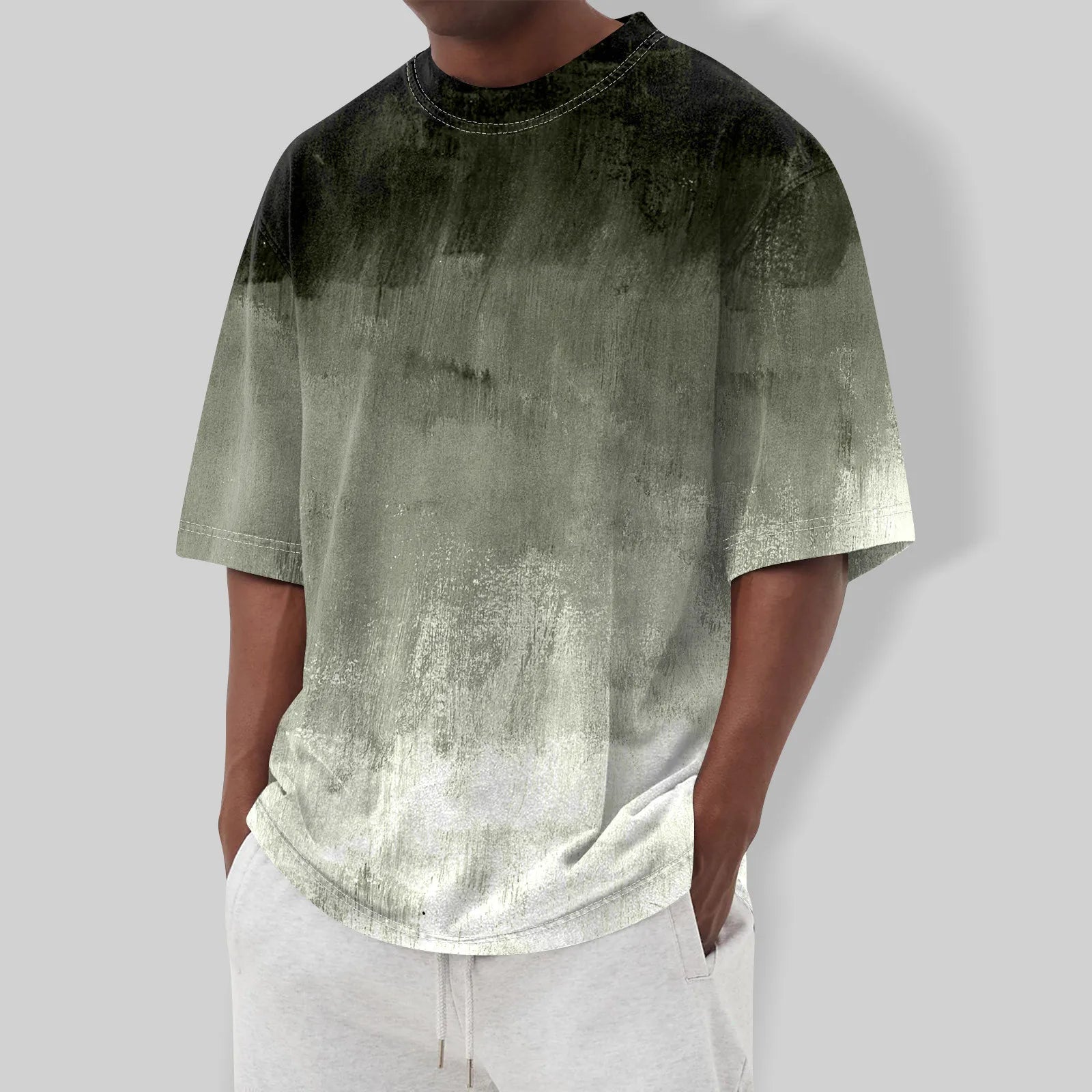 Men'S T-Shirt Summer Cool Short Sleeve 3d Camouflage Gradient Printing Casual Fashion Classic Design Breathable Loose Top