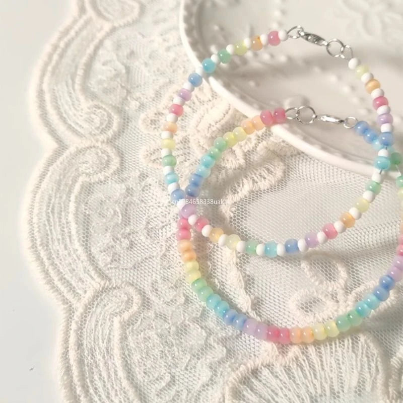1Pcs Bohemian Style Bracelet Colorful Beaded Bracelet for Women Girls Simple Sweet Versatile Bracelet Jewelry Accessories Gifts
