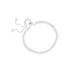 100% Solid 925 Sterling Silver Metal Bracelets for Women Men Beads Adjuatable Handmade Simple Bracelet Birthday Christmas Gift