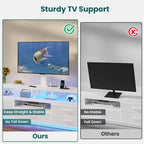 51.2" LED TV Stand with Mount for 45-70 Inch TVs, Power Outlets, Storage & Smart Lights