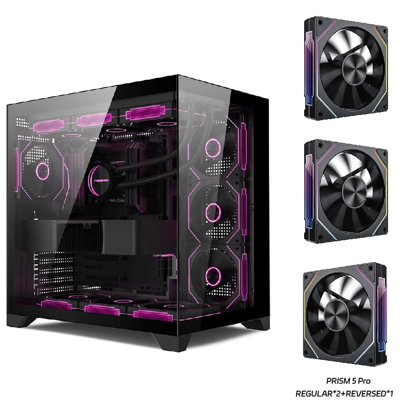 Power train Dreamland PRO PC gaming case ATX MATX ITX motherboard 360water-cooled Sea view room Double-sided glass computer case