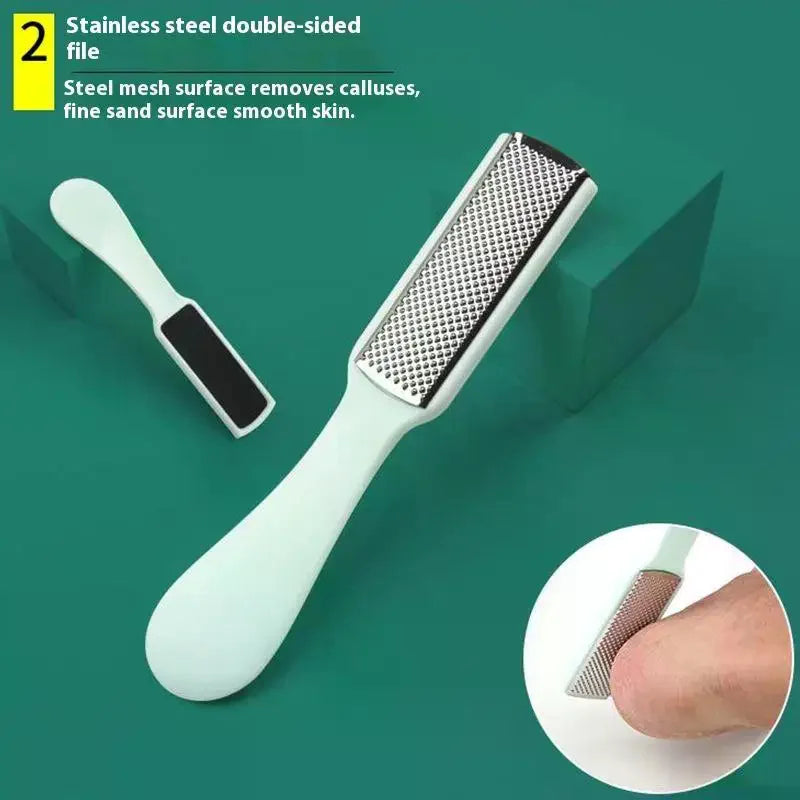 8pcs/Set Pedicure Kit Stainless Foot Care Tools Callus Remover Scraper Pedicure Rasp Tools Manicure Nails