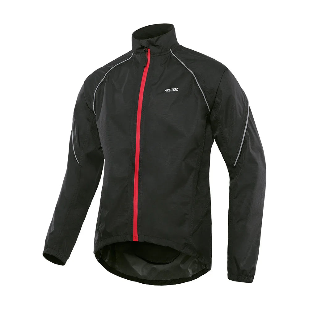 ARSUXEO Mens Cycling Windbreaker Jackets Bicycle Raincoat Waterproof Motorcycle Clothing Outerwear Bike Jersey Lightweight
