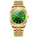 New Hot-Selling Men's Stainless Steel Five-Link Steel Band Watch with Arabic Numerals, Business Style, Round Case, Calendar Display Function, Valentine's Day Gift, Father's Day Gift