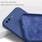 Original Silicone straight edge Case For iPhone 11 12 13 14 15 Pro XS Max XR X 8 7 Shockproof Funda Cover