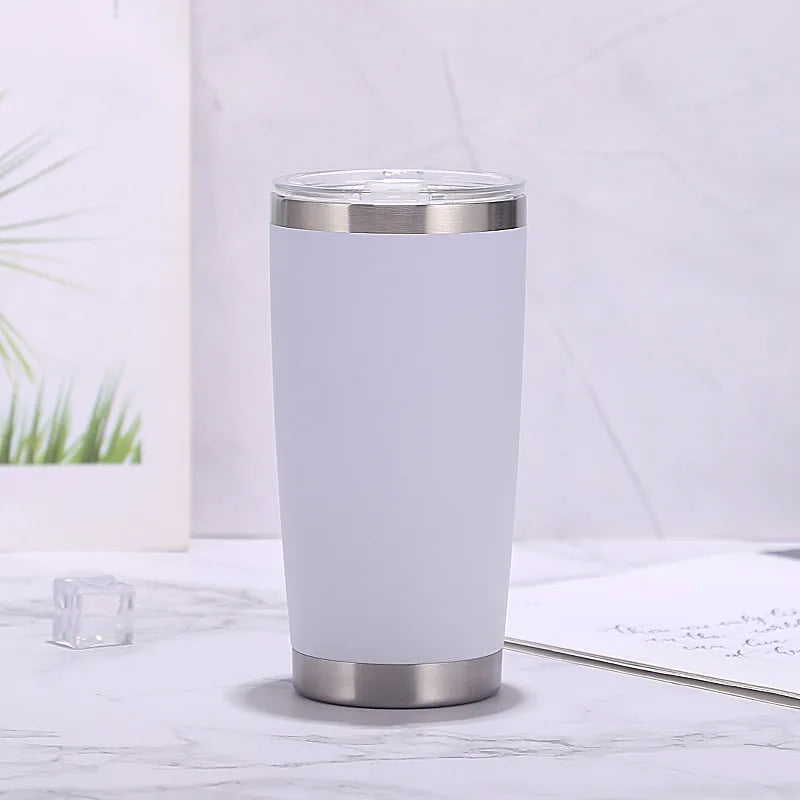20oz Tumbler with Lid , Stainless Steel Vacuum Insulated Coffee Tumbler Cup, Double Wall Powder Coated Travel Mug