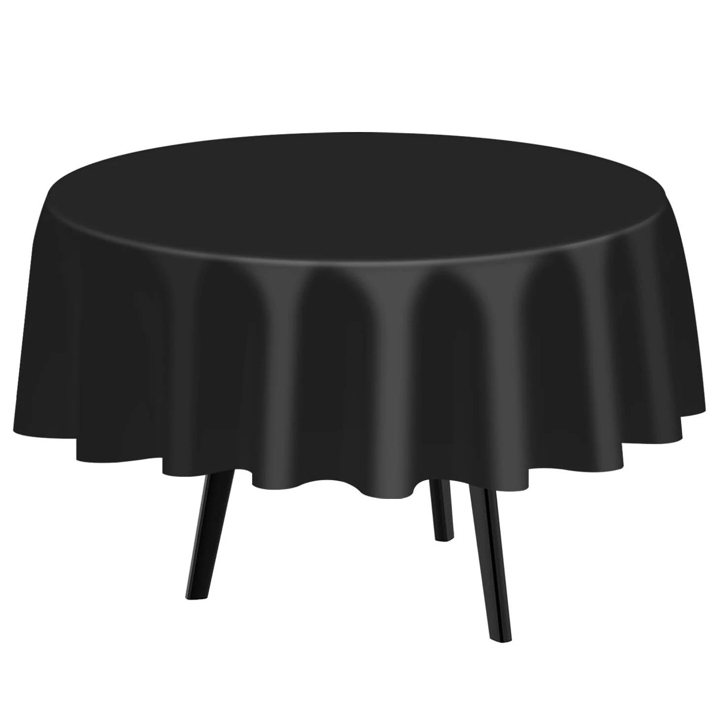 1-10Pcs Disposable Round Table Cloth 84“ Decorative Plastic Tablecloth For Wedding Birthday Christmas Spring Easter Summer Party